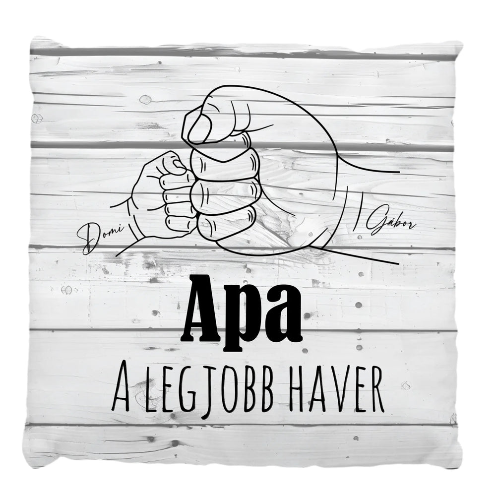 Egyedi feliratos telinyomatos FullPrint párna Apáknak