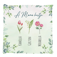 A Mama kertje egyedi feliratos telinyomatos FullPrint párna