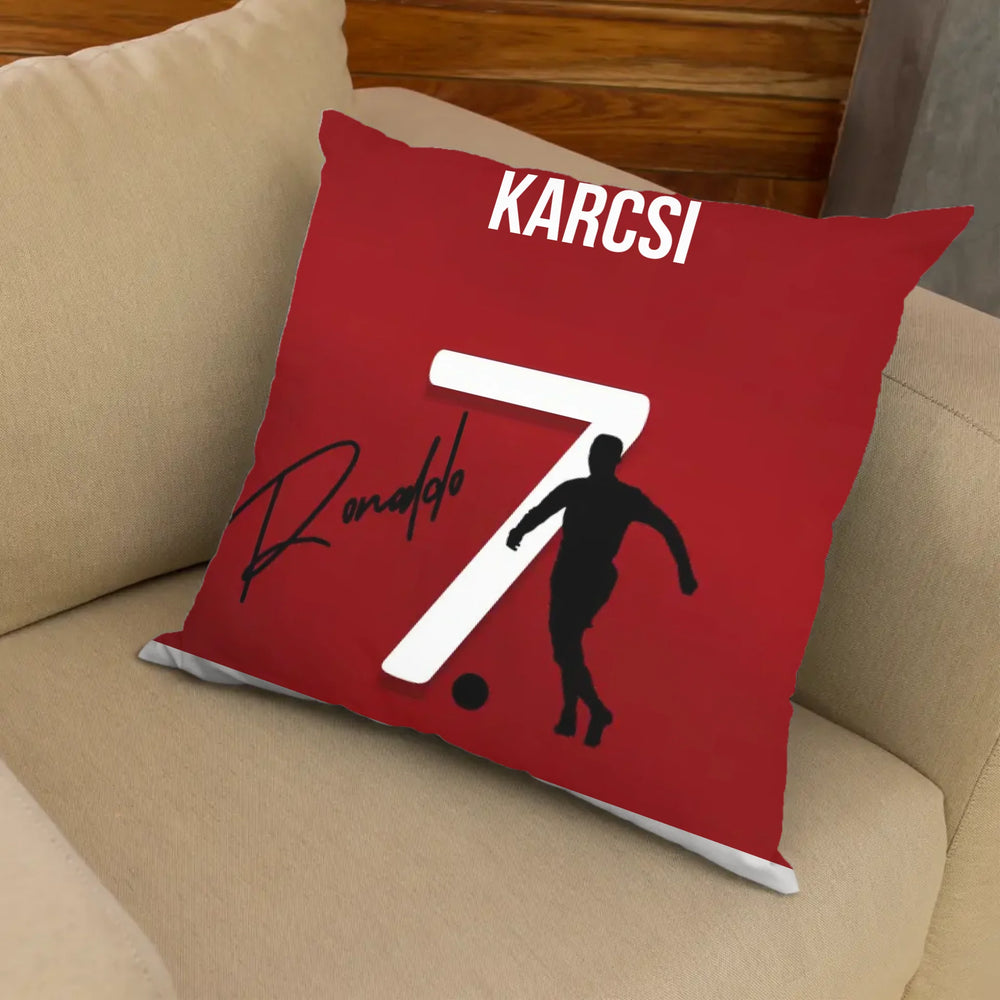 Ronaldo telinyomatos FullPrint párna egyedi névvel 