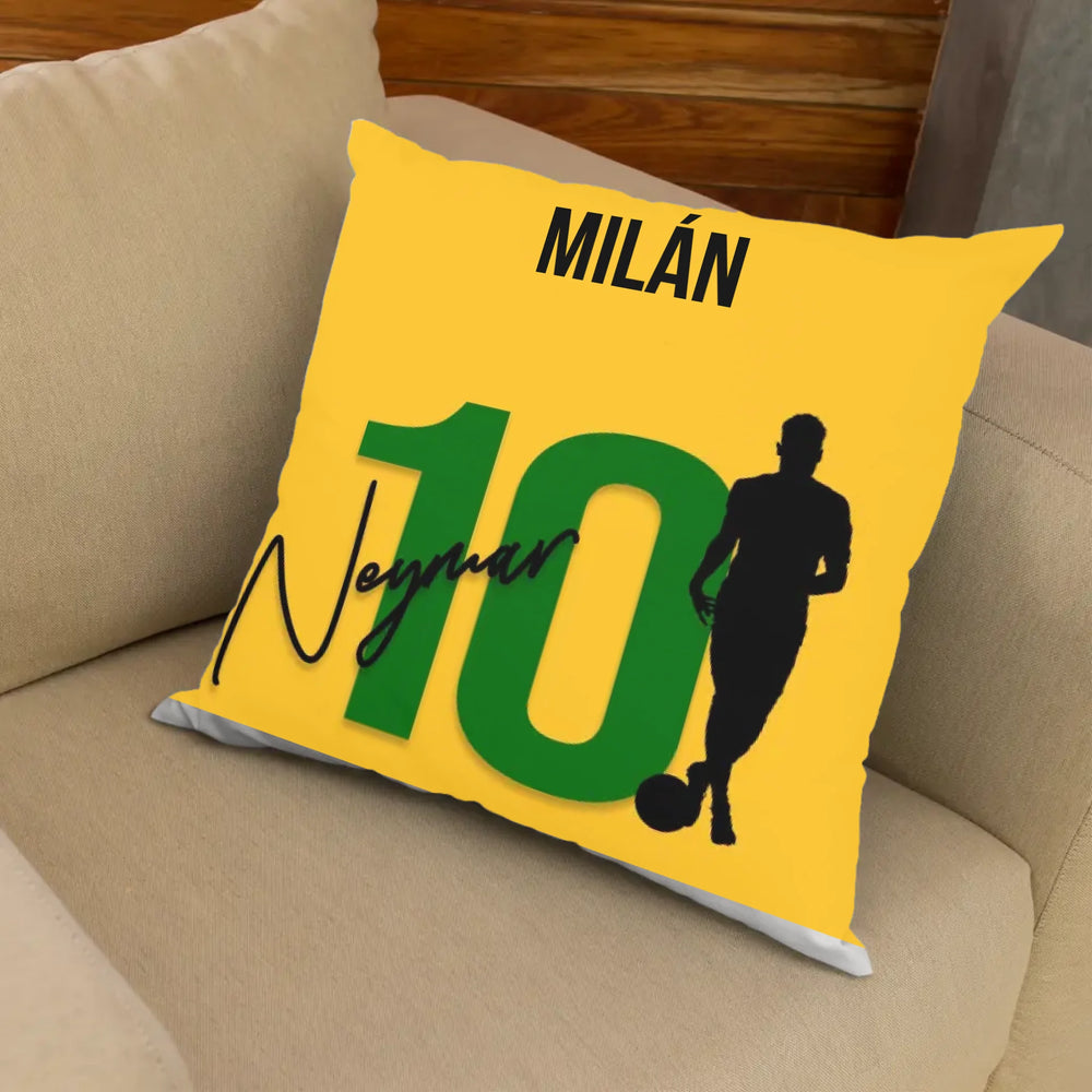 Neymar telinyomatos FullPrint párna egyedi névvel