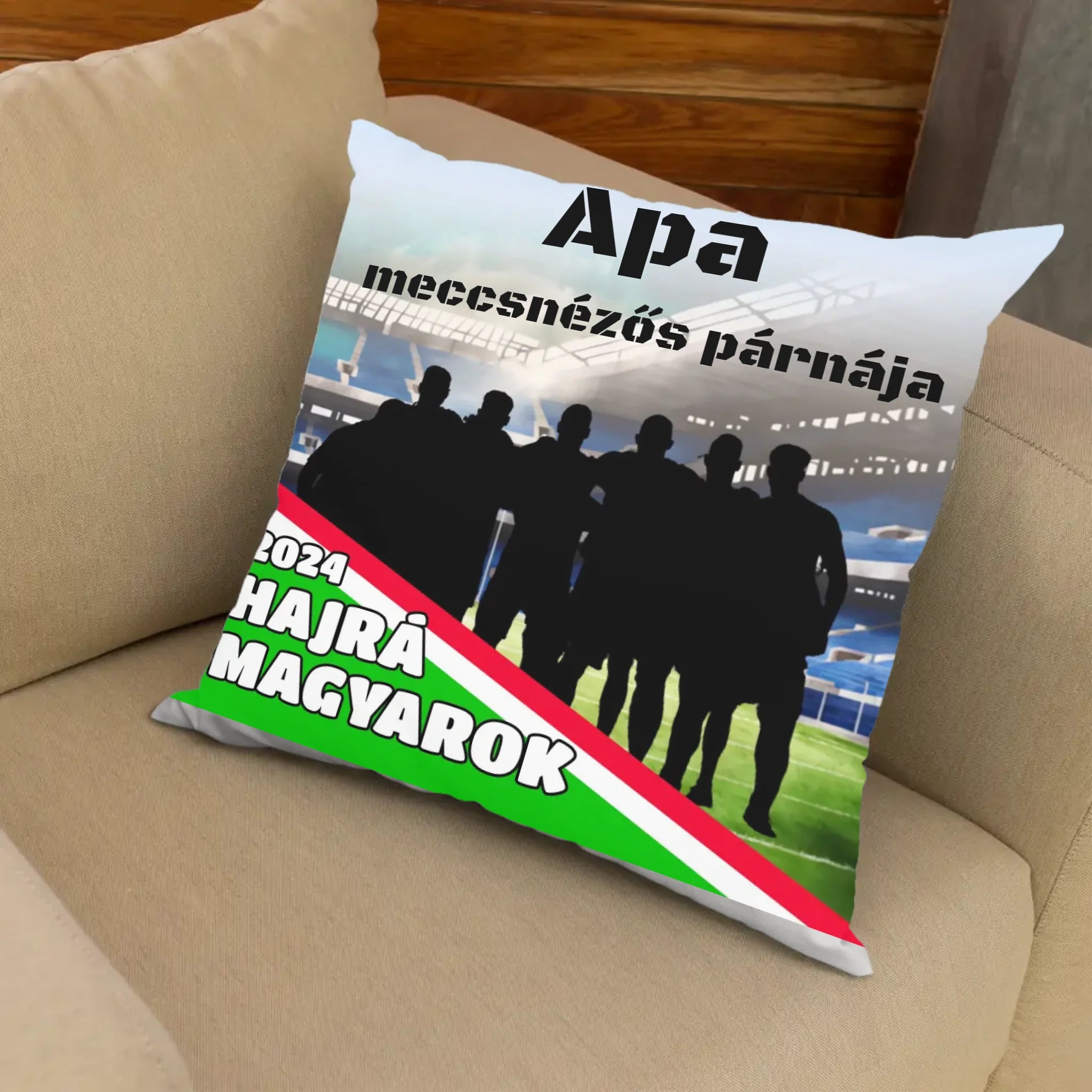 Hajrá Magyarok! focis telinyomatos Fullprint párna
