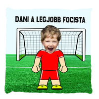 Egyedi fényképes focista figurás párna 