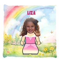 Egyedi fényképes hercegnős párna kislányoknak