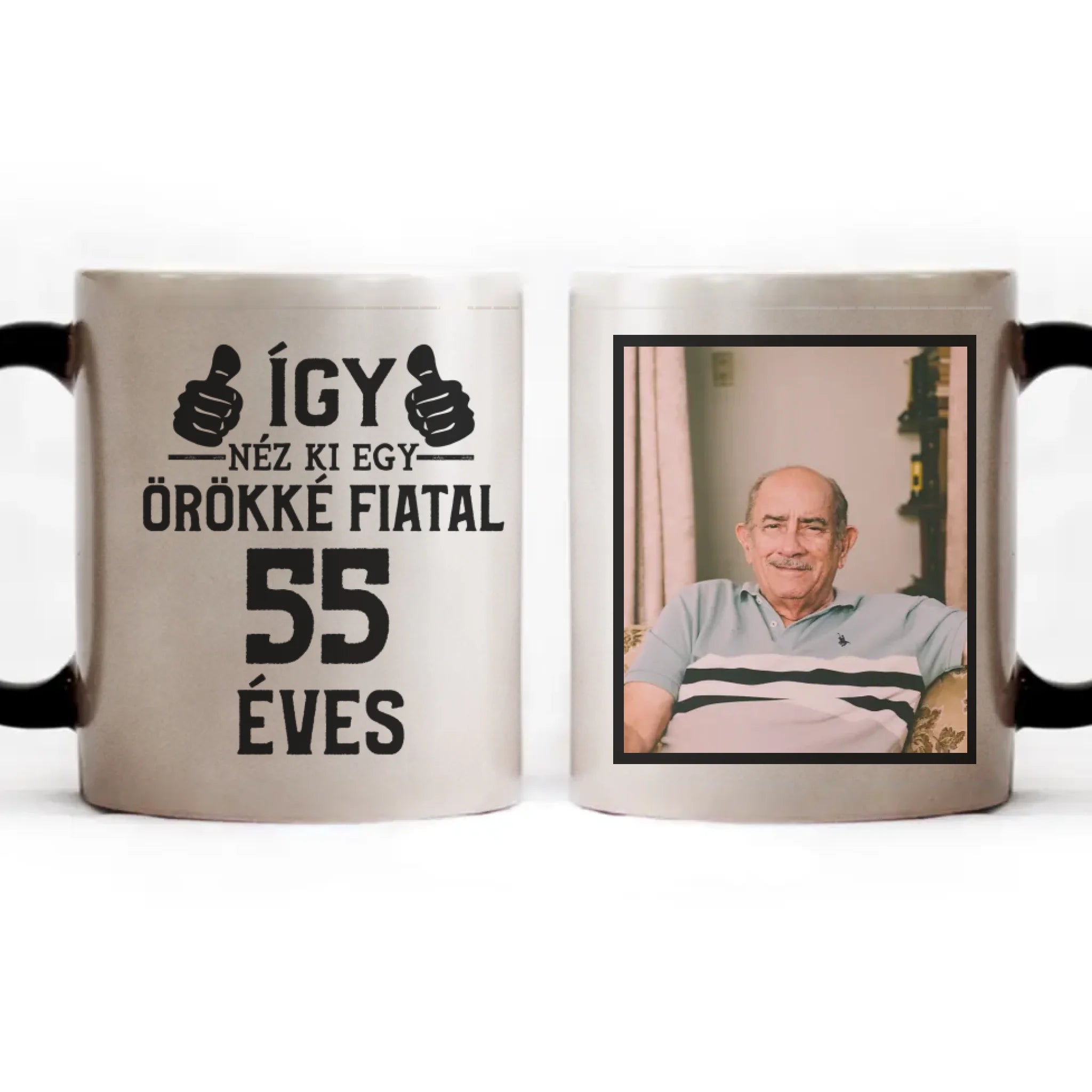 Örökké fiatal 55 éves szülinapi ajándék bögre