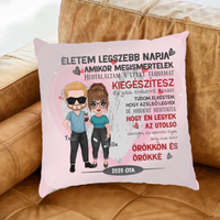 Amikor megismertelek szerkeszthető karakteres telinyomatos valentin napi párna