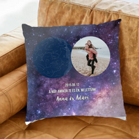 Csillagtérképes telinyomatos FullPrint párna fényképpel