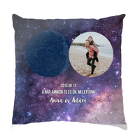 Csillagtérképes telinyomatos FullPrint párna fényképpel