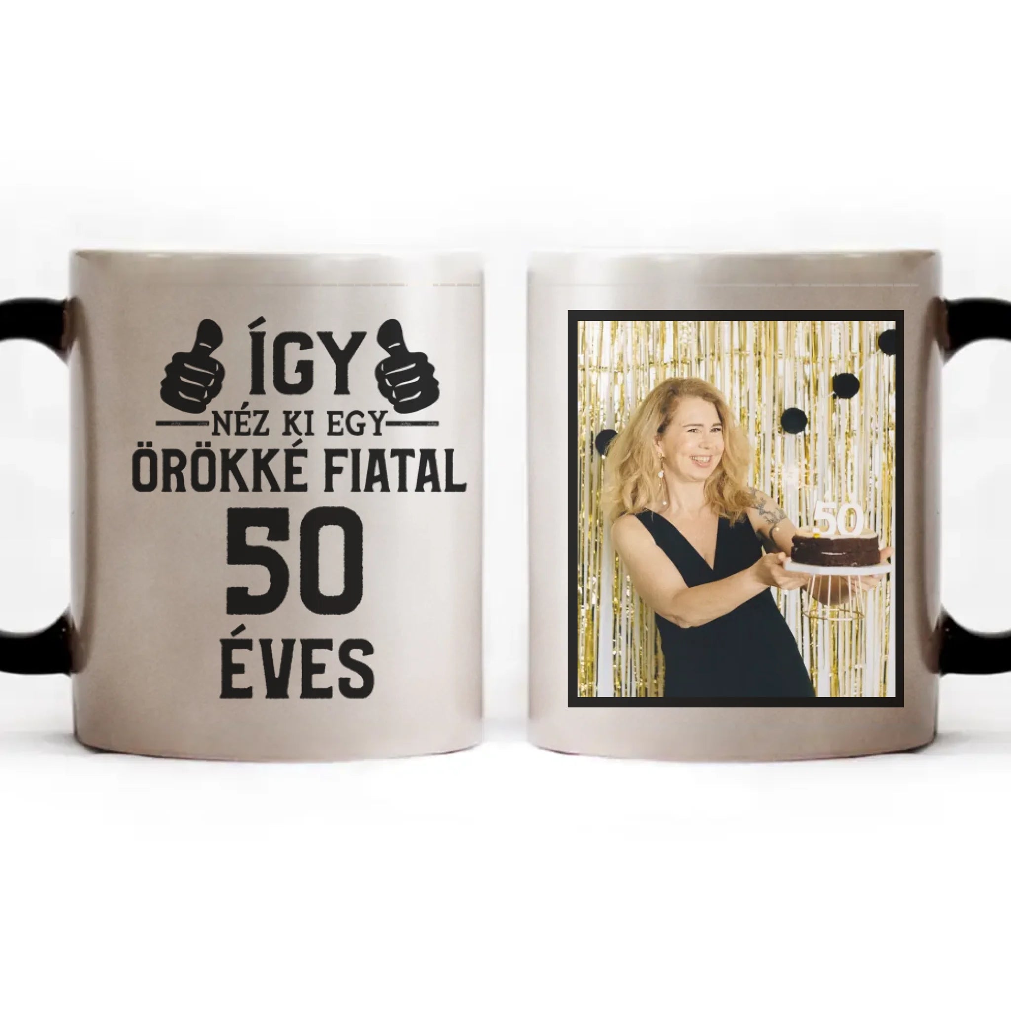 Örökké fiatal 50 éves szülinapi ajándék bögre
