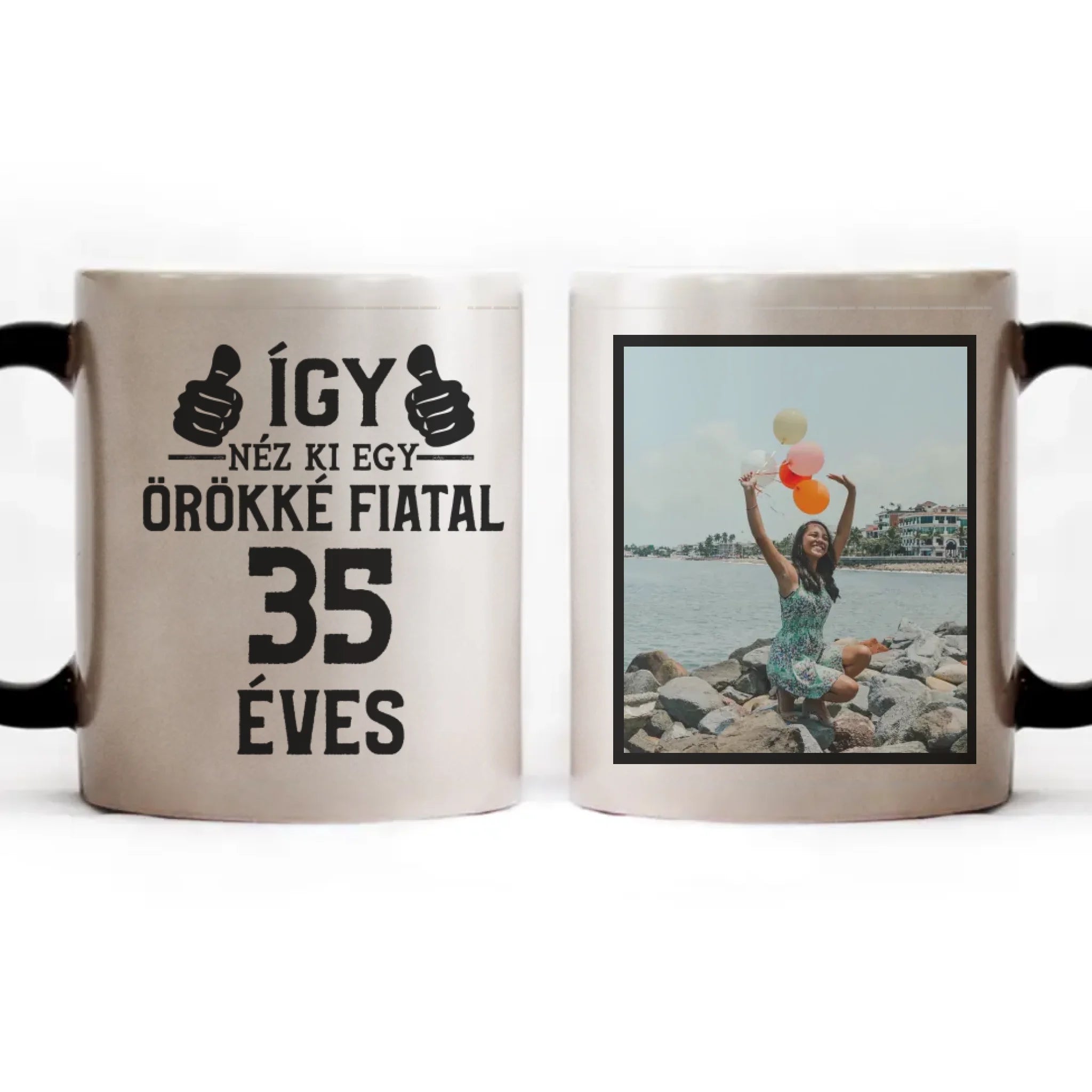 Örökké fiatal 35 éves szülinapi ajándék bögre