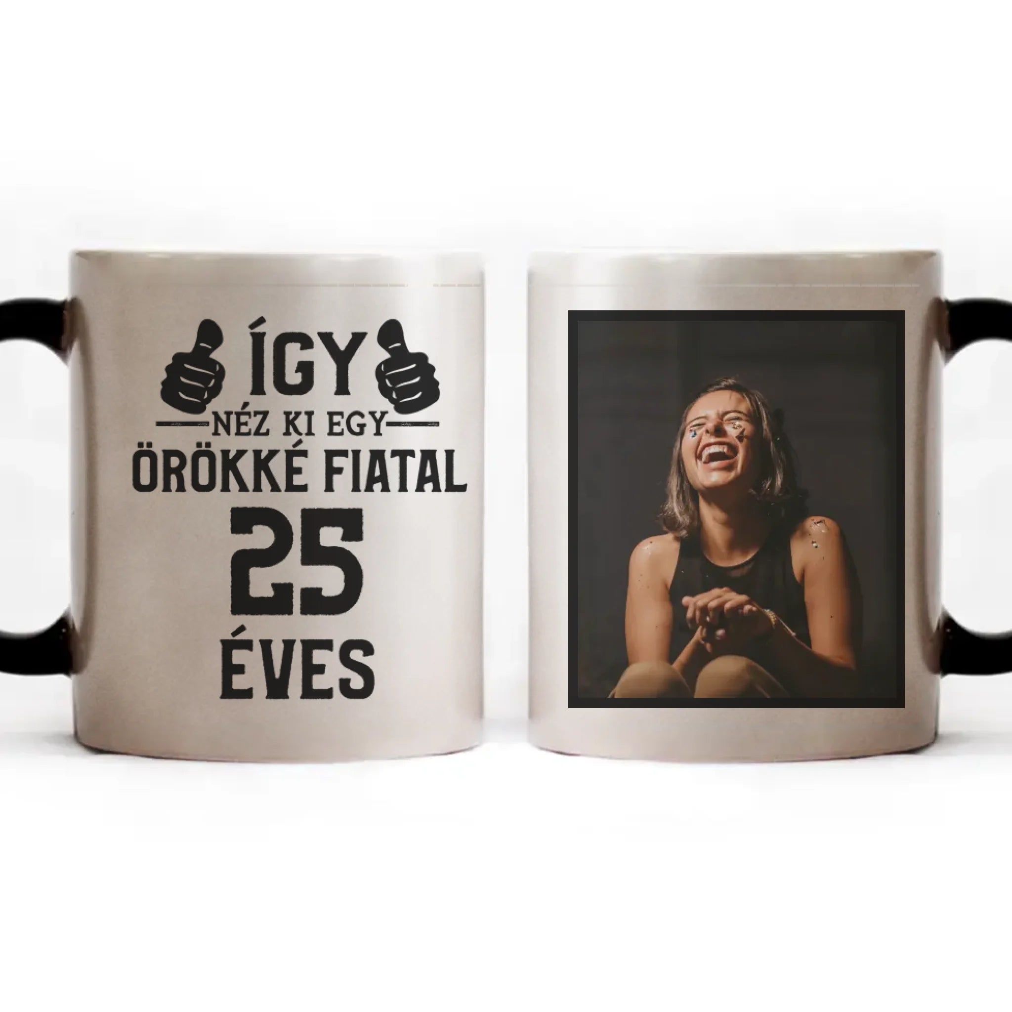 Örökké fiatal 25 éves szülinapi ajándék bögre