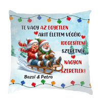 Te vagy az egyetlen személyre szabható karácsonyi ajándék párna pároknak