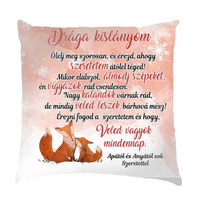 Karácsonyi ölelős fullprint párna választható mintával gyerekeknek