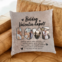 Eltelt egy újabb év valentin napi párna pároknak fullprint nyomattal