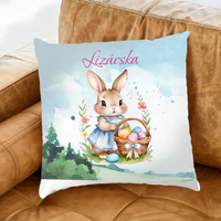 Húsvéti nyuszis fullprint ajándék párna gyerekeknek választható mintával és egyedi névvel