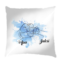 Ajándék Apáknak - egyedi neves párna apáknak kezes mintával