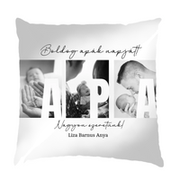 Ajándék Apáknak - Egyedi képes Apa szeretünk párna