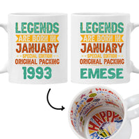 Legends are born egyedi születésnapi ajándék bögre