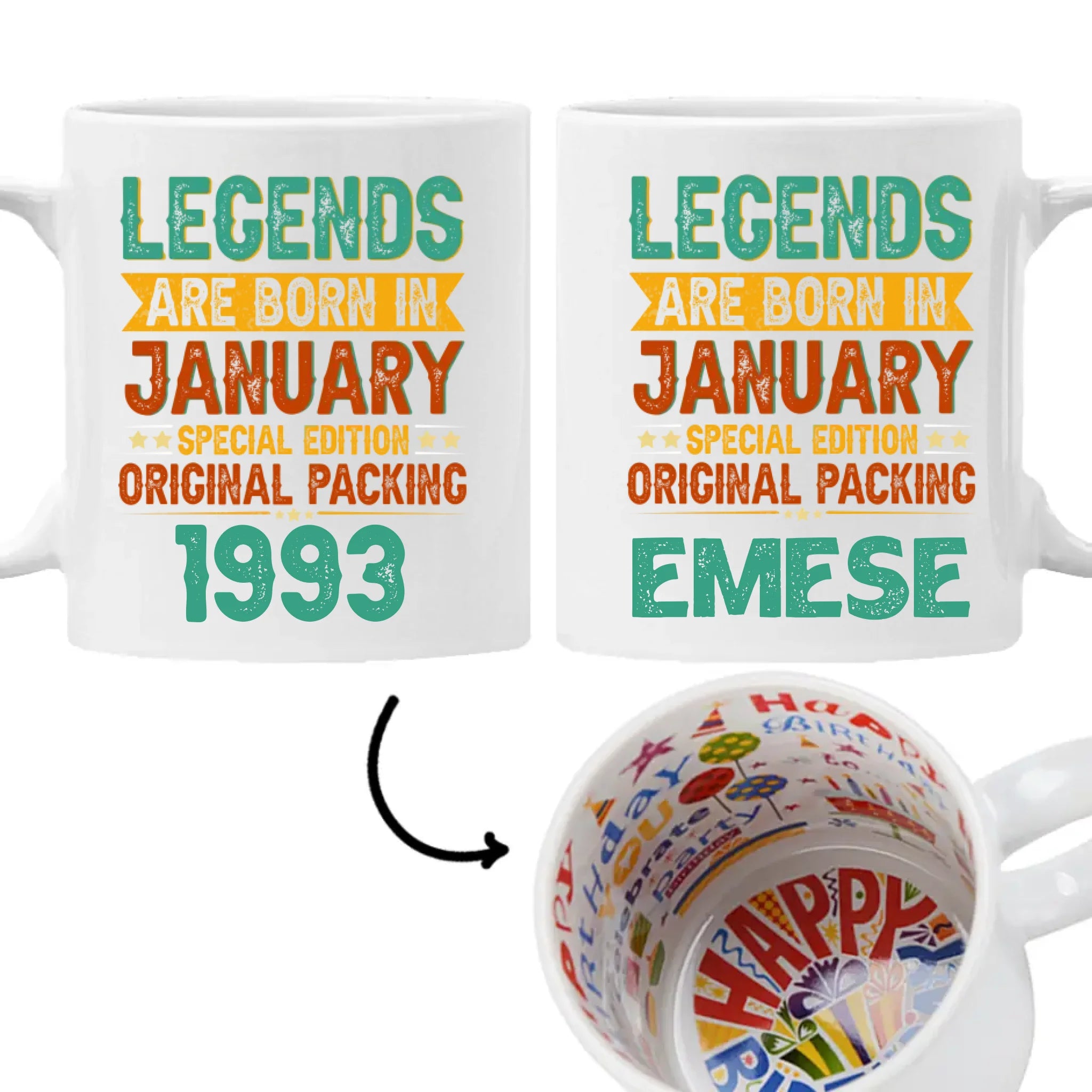 Legends are born egyedi születésnapi ajándék bögre