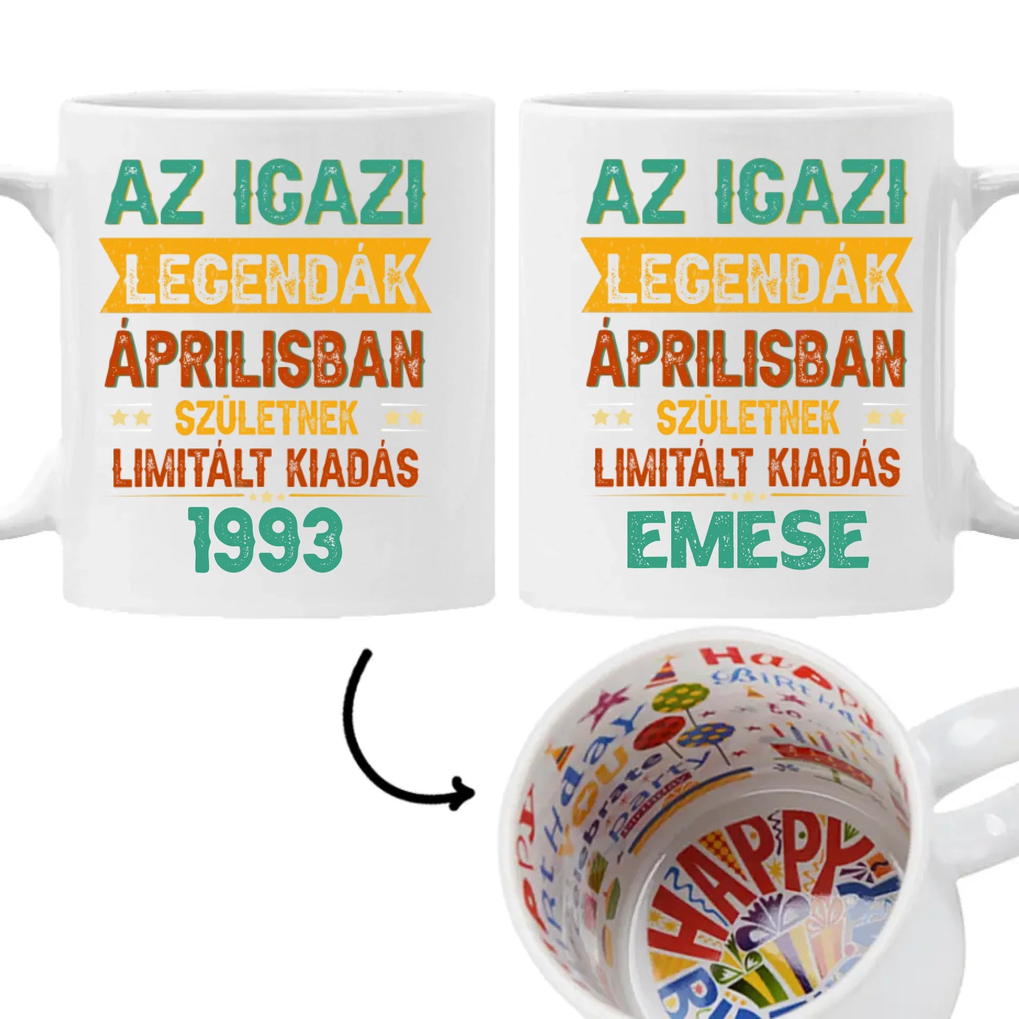 Az igazi legendák egyedi születésnapi ajándék bögre