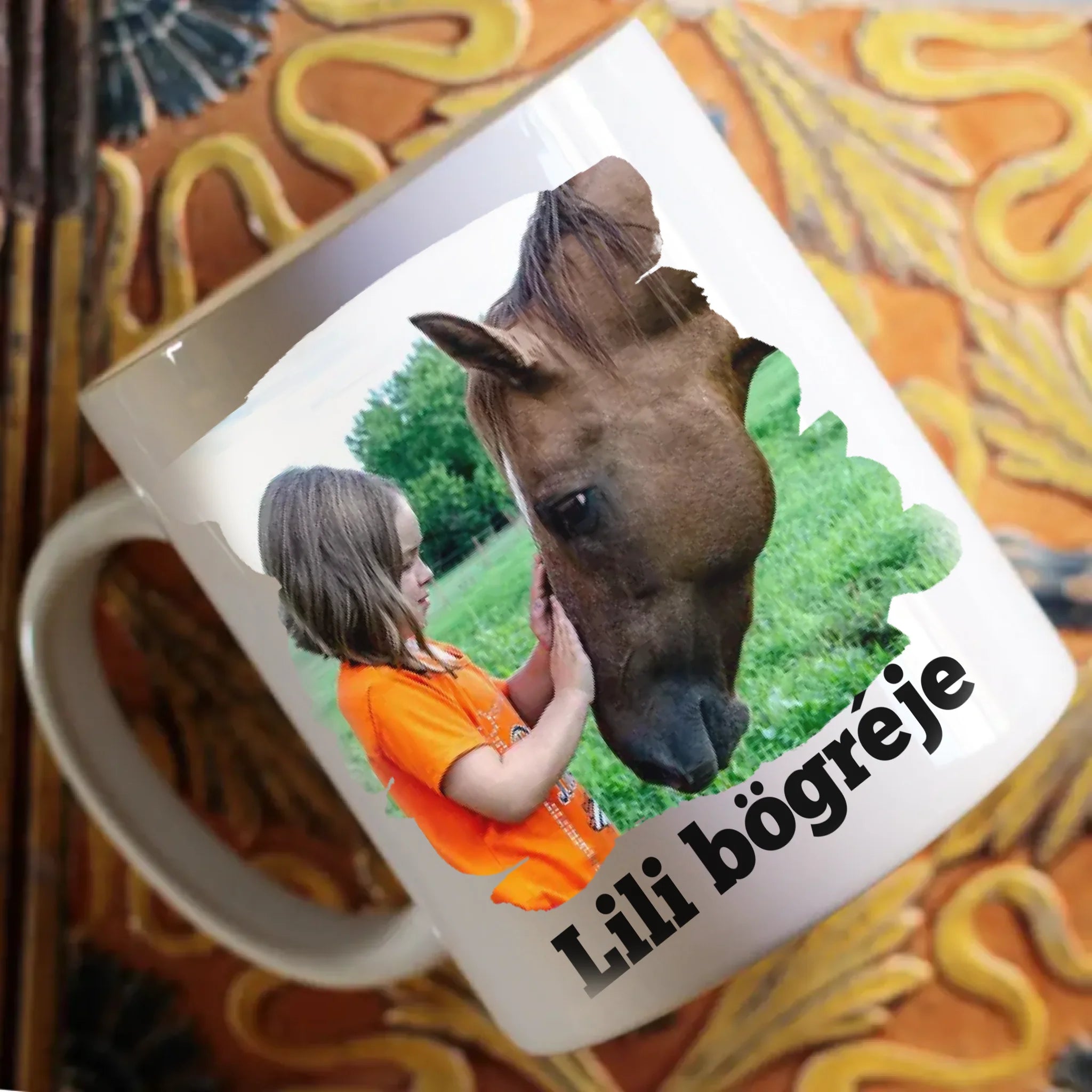 Az élet sokkal jobb lovakkal bögre képpel