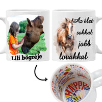 Az élet sokkal jobb lovakkal bögre képpel