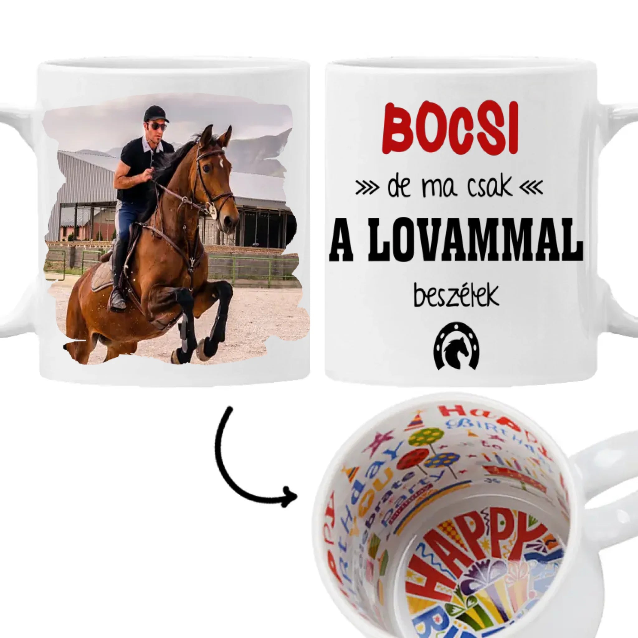 Ma csak a lovammal beszélek bögre képpel