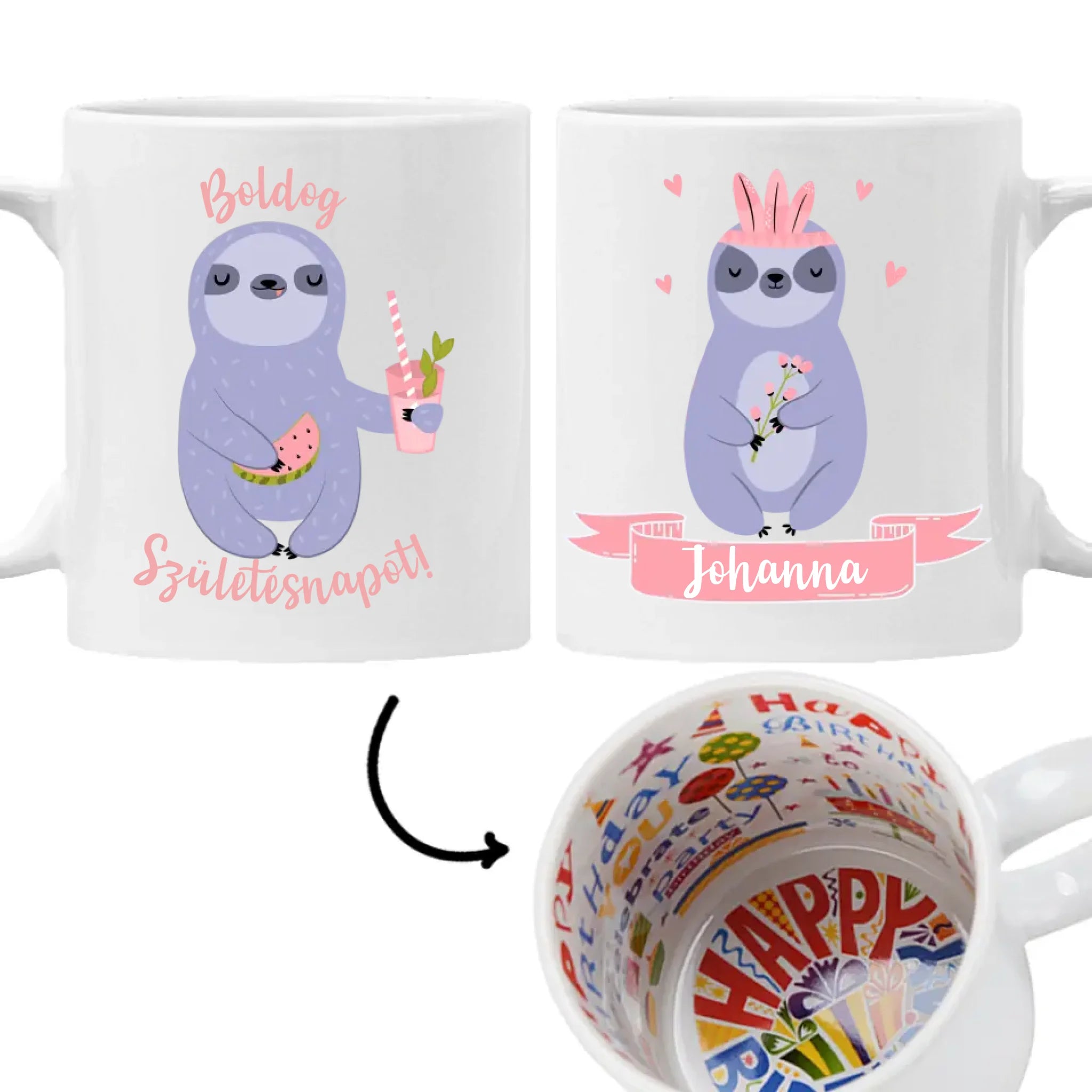 Egyedi neves lajháros szülinapi bögre
