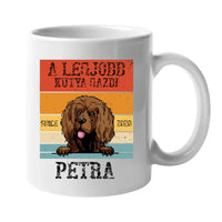 A legjobb kutyagazdi egyedi ajándék bögre