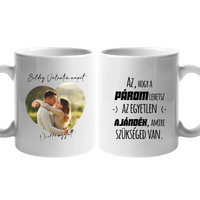 Az egyetlen ajándék Valentin napi bögre fényképpel