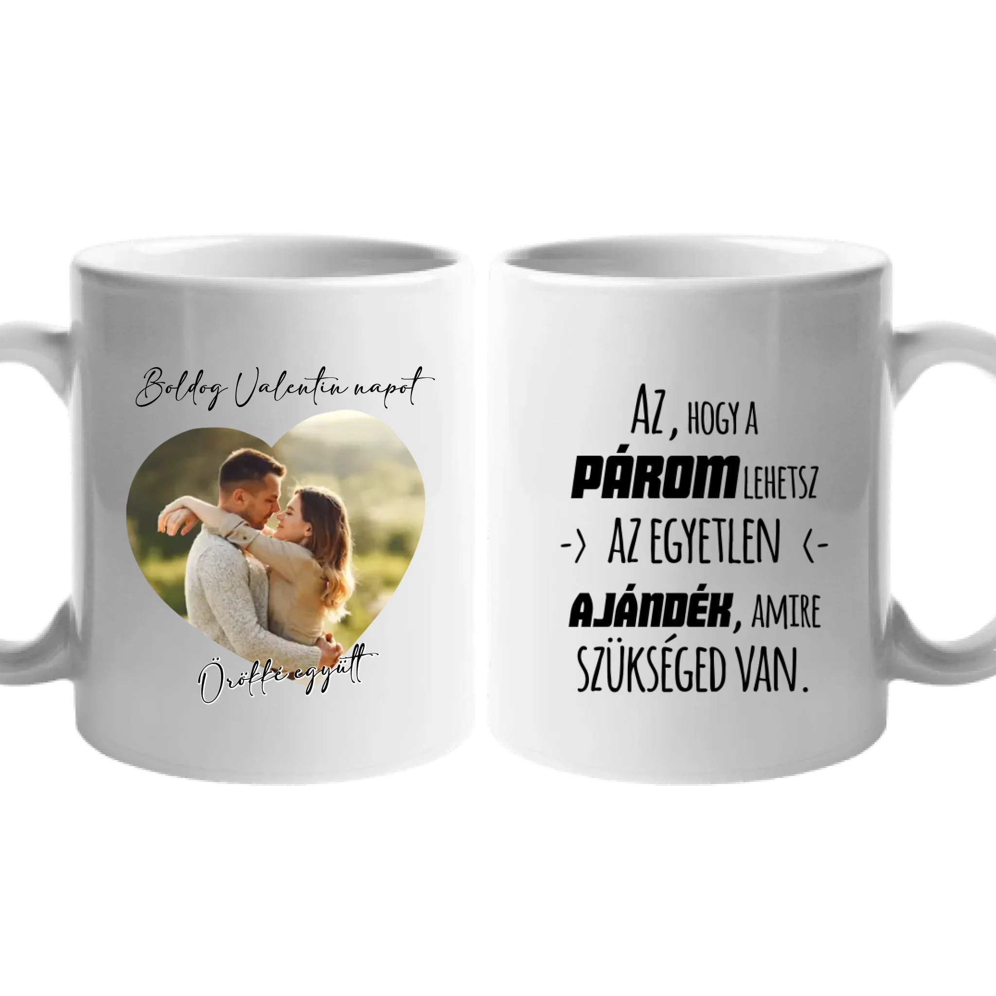 Az egyetlen ajándék Valentin napi bögre fényképpel