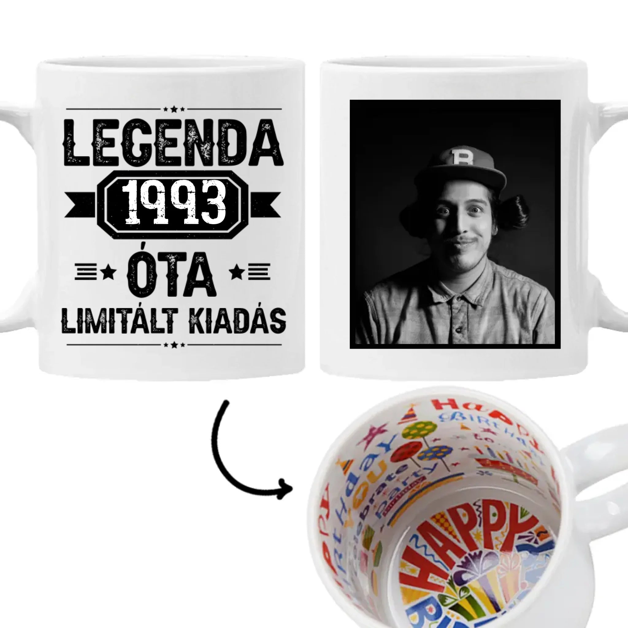 Limitált kiadás egyedi képes szülinapi bögre