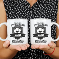 Egyedi neves FC Barcelona ajándék bögre
