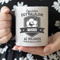 Egyedi neves AC Milan ajándék bögre