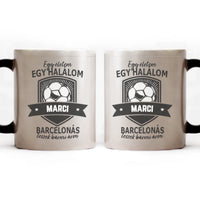 Egyedi neves FC Barcelona ajándék bögre