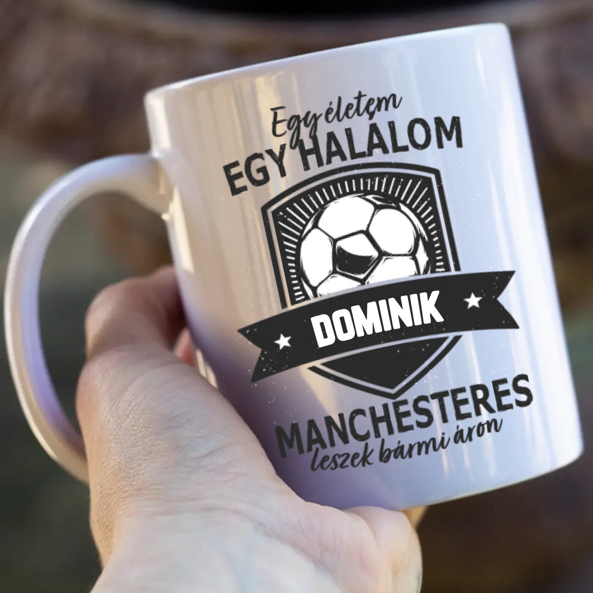 Egyedi neves Manchester United FC ajándék bögre