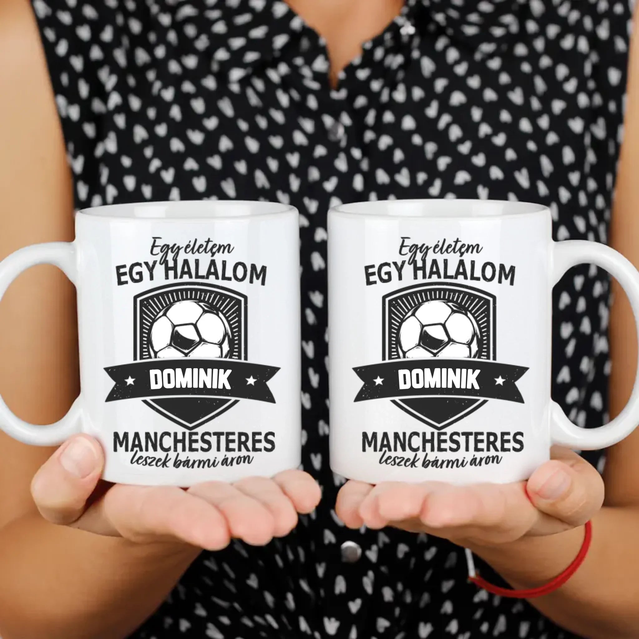 Egyedi neves Manchester United FC ajándék bögre