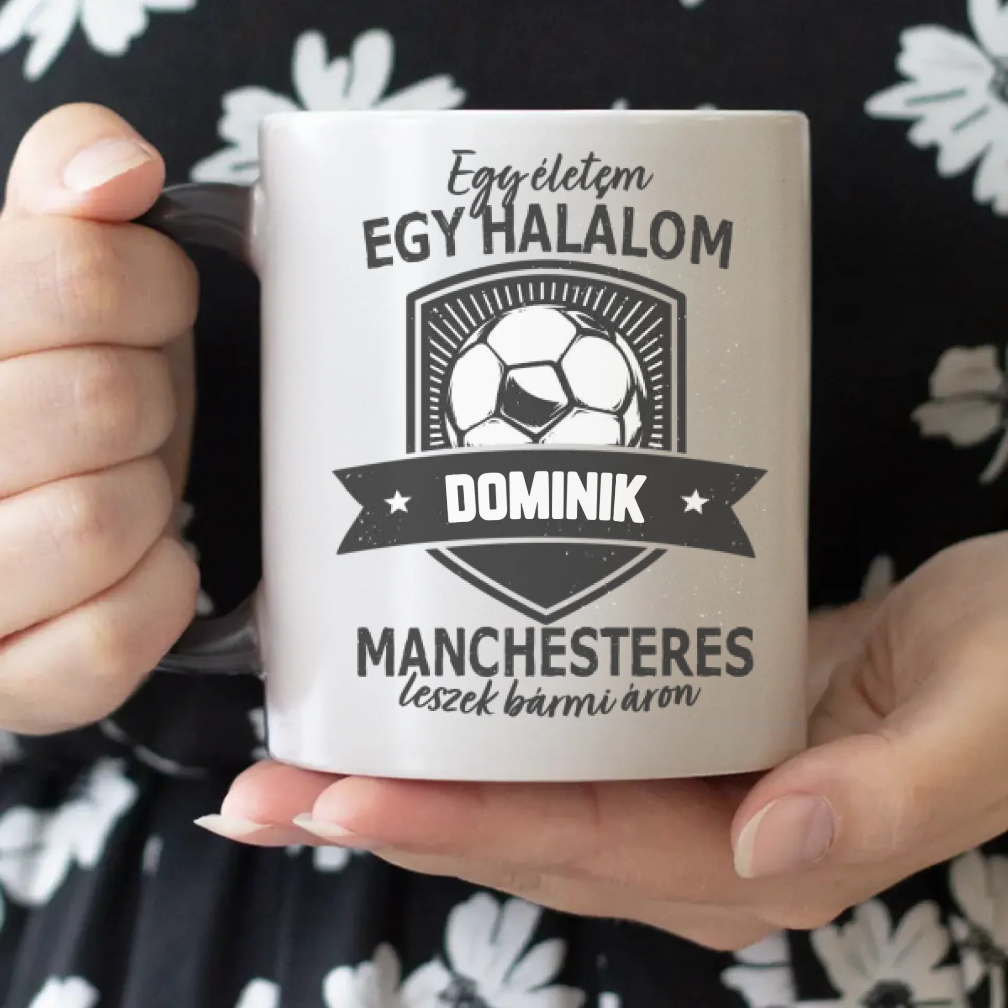 Egyedi neves Manchester United FC ajándék bögre