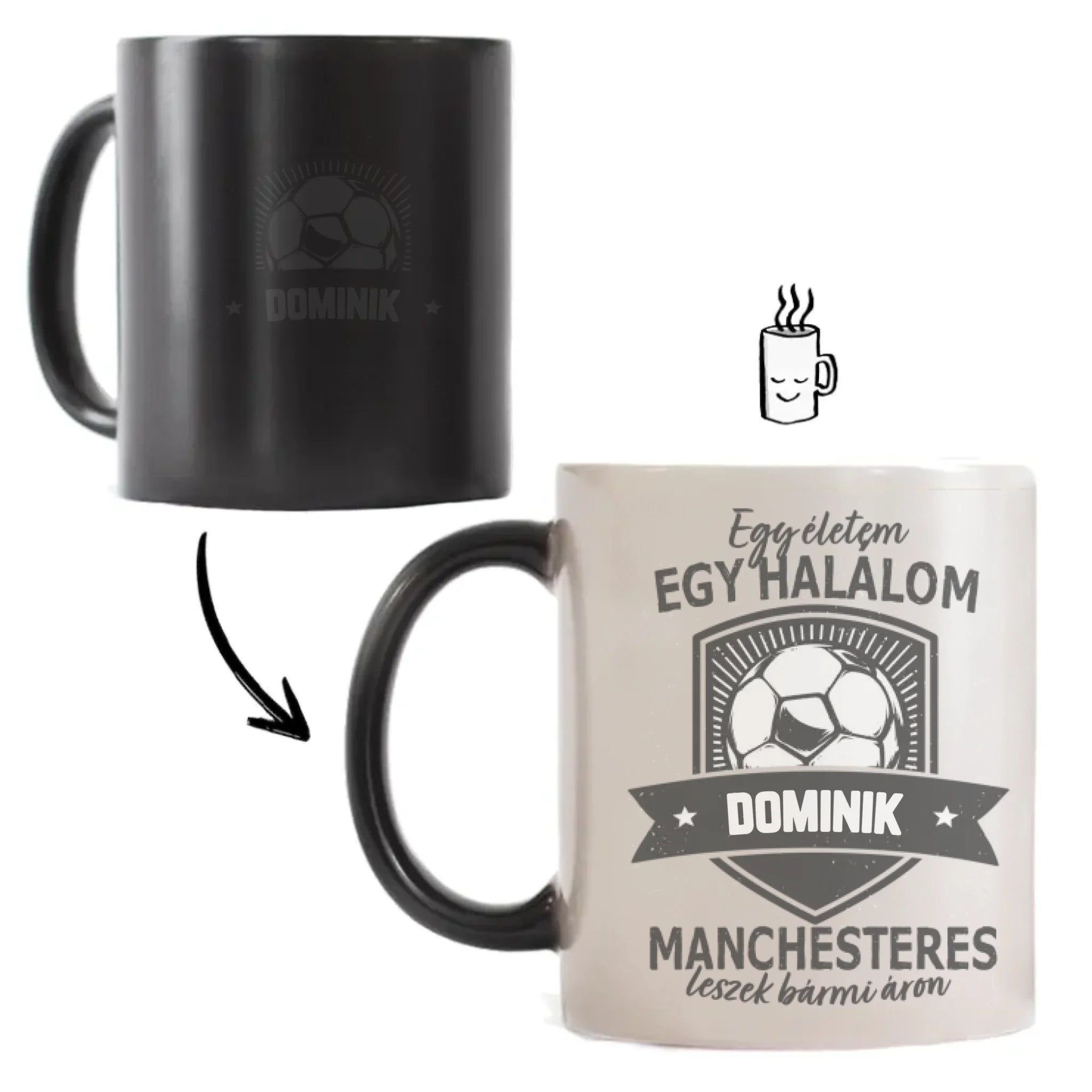 Egyedi neves Manchester United FC ajándék bögre