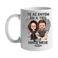 Te az enyém én a tiéd szerkeszthető karakteres bögre