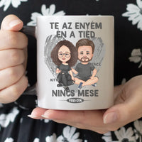Te az enyém én a tiéd szerkeszthető karakteres bögre
