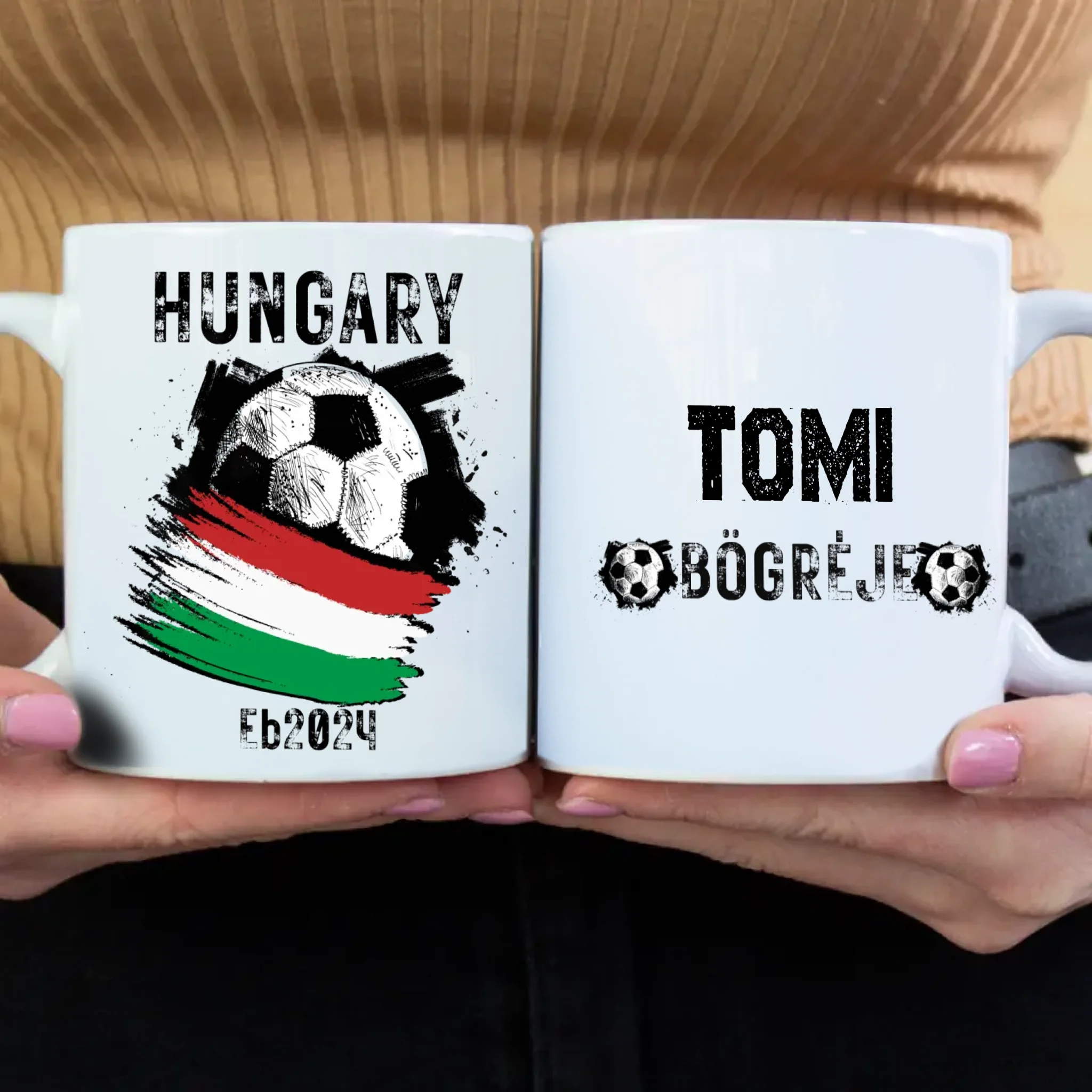Személyre szabható EB 2024 ajándék bögre