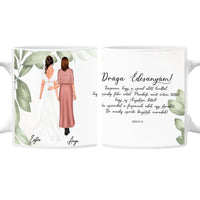Drága Édesanyám bögre - személyre szabható esküvői köszönőajándék anyukáknak