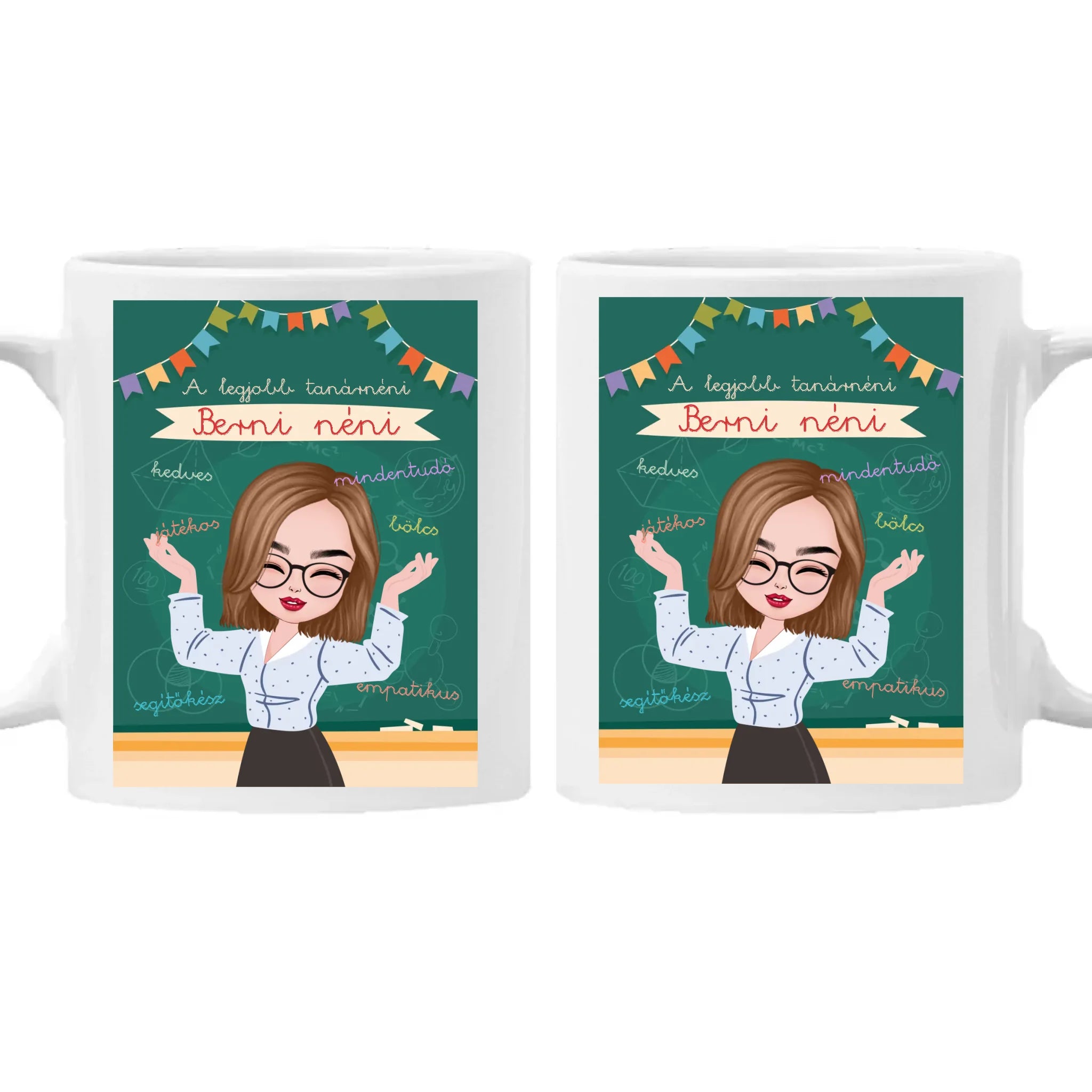 Személyre szabható ajándék - a legjobb óvó/tanárnéni bögre jellemzőkkel