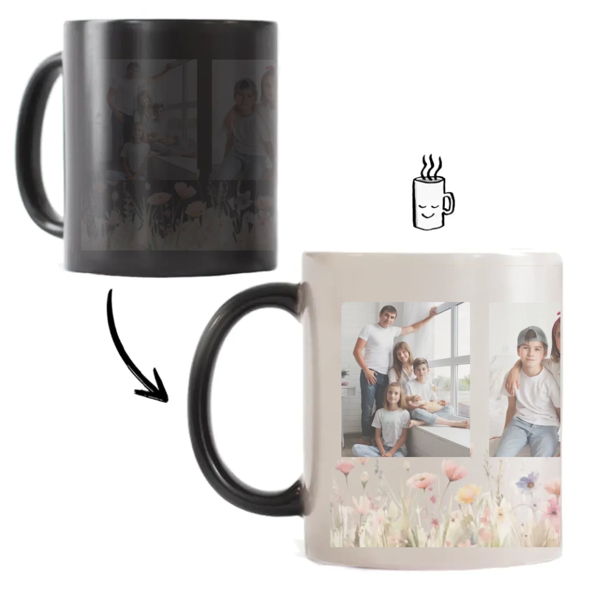 Anya szeretünk - egyedi képes bögre választható felirattal