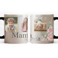 Mama szeretünk - egyedi képes bögre választható felirattal