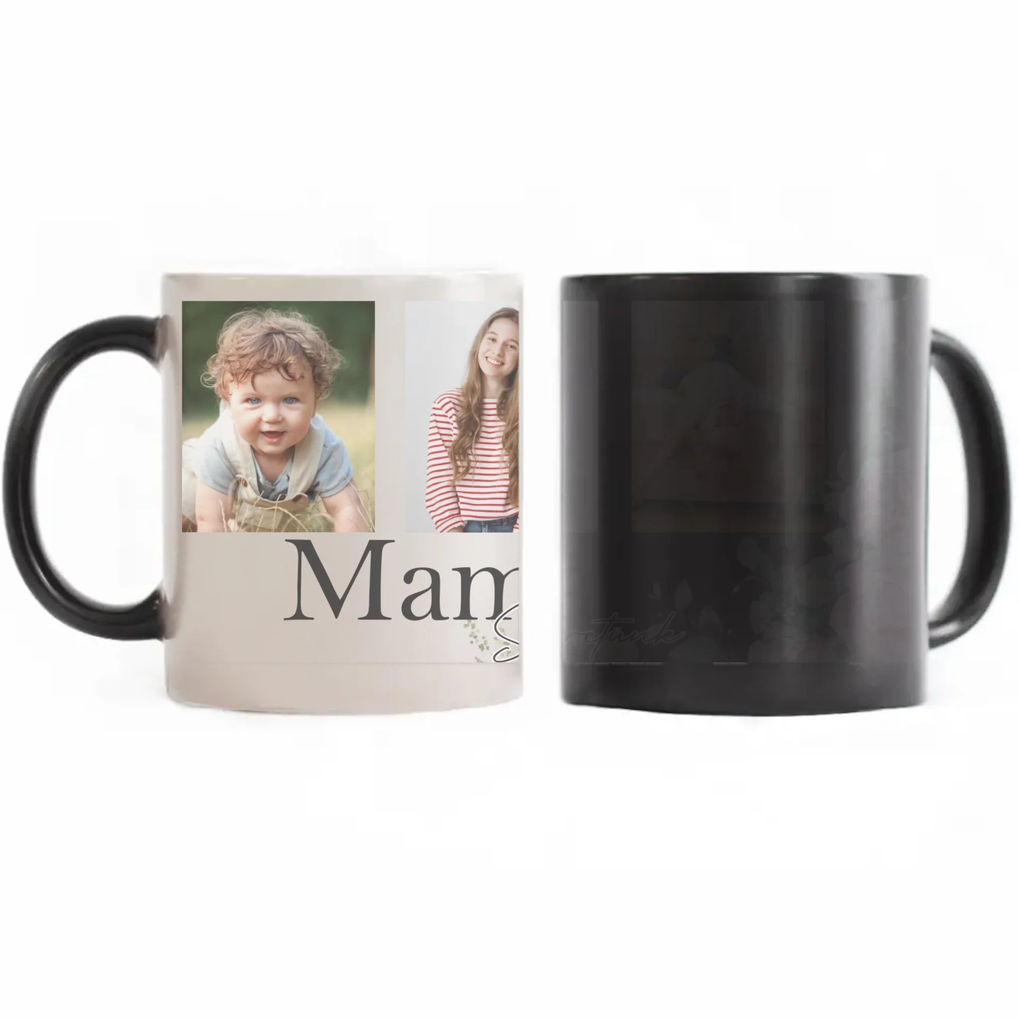 Mama szeretünk - egyedi képes bögre választható felirattal