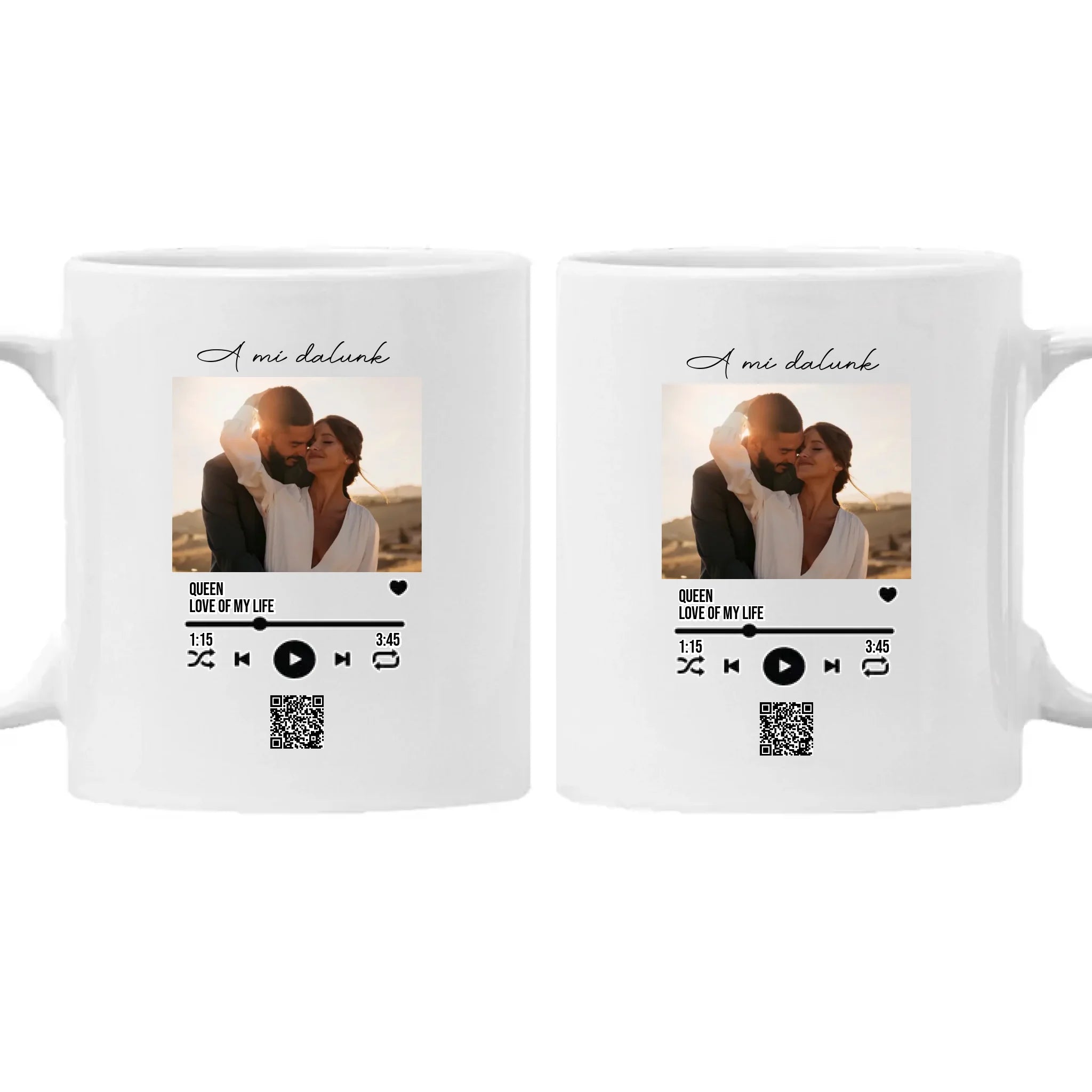 A Mi dalunk - Szerkeszthető bögre QR kóddal Valentin napra