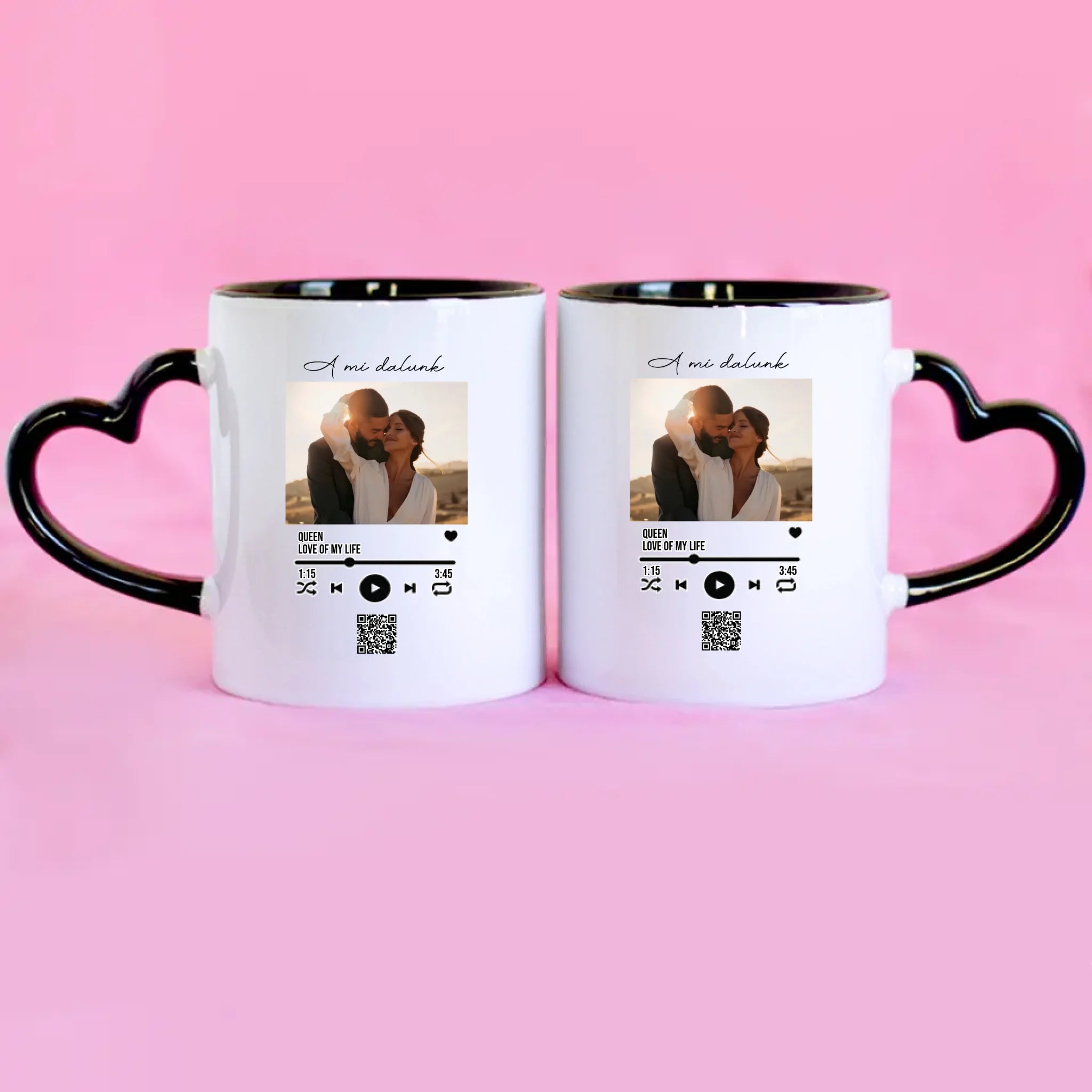 A Mi dalunk - Szerkeszthető bögre QR kóddal Valentin napra