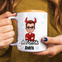 Szerkeszthető karakteres Karácsonyi bögre a legjobb Főnöknek