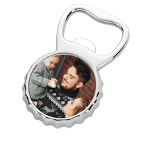 Karácsonyi ajándék apáknak - sörnyitó hűtőmágnes egyedi képpel